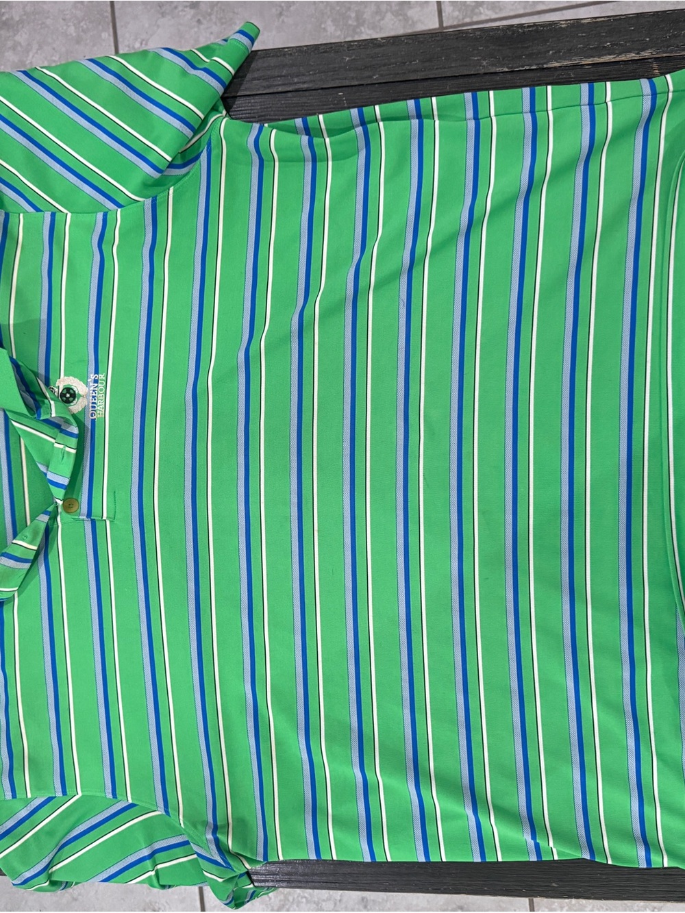 Nike Green Striped Men's Polo Shirt